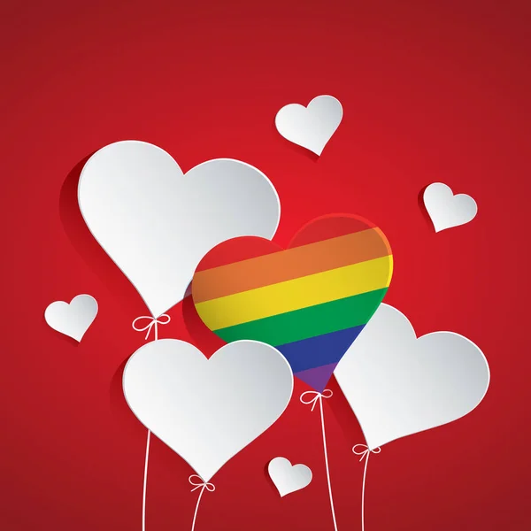 Illustration Ballon Cardiaque Pour Lgbt — Image vectorielle