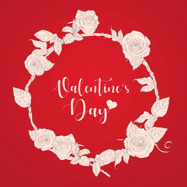 San Valentín Day Hand Dibujado Vector Ilustración — Vector de stock