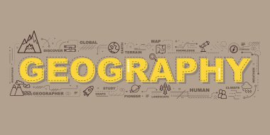 Word Coğrafya Web sitesi banner tasarım konsepti.