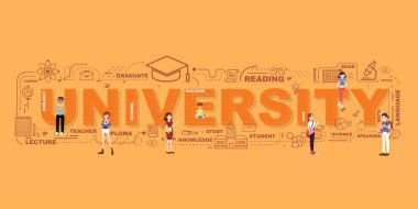 Word Üniversitesi web sitesi banner tasarım konsepti.