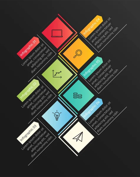 Illustrazione vettoriale moderna infografica aziendale — Vettoriale Stock