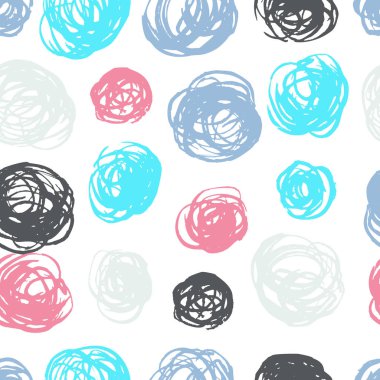 Yaz soyut süsleme ile Seamless modeli. Renkli mürekkep Kuru fırçalama. Pastel renkler. Elle çizilmiş arka plan.