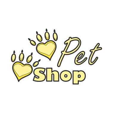 Pet Shop Logotype Kalp gibi patileri olan