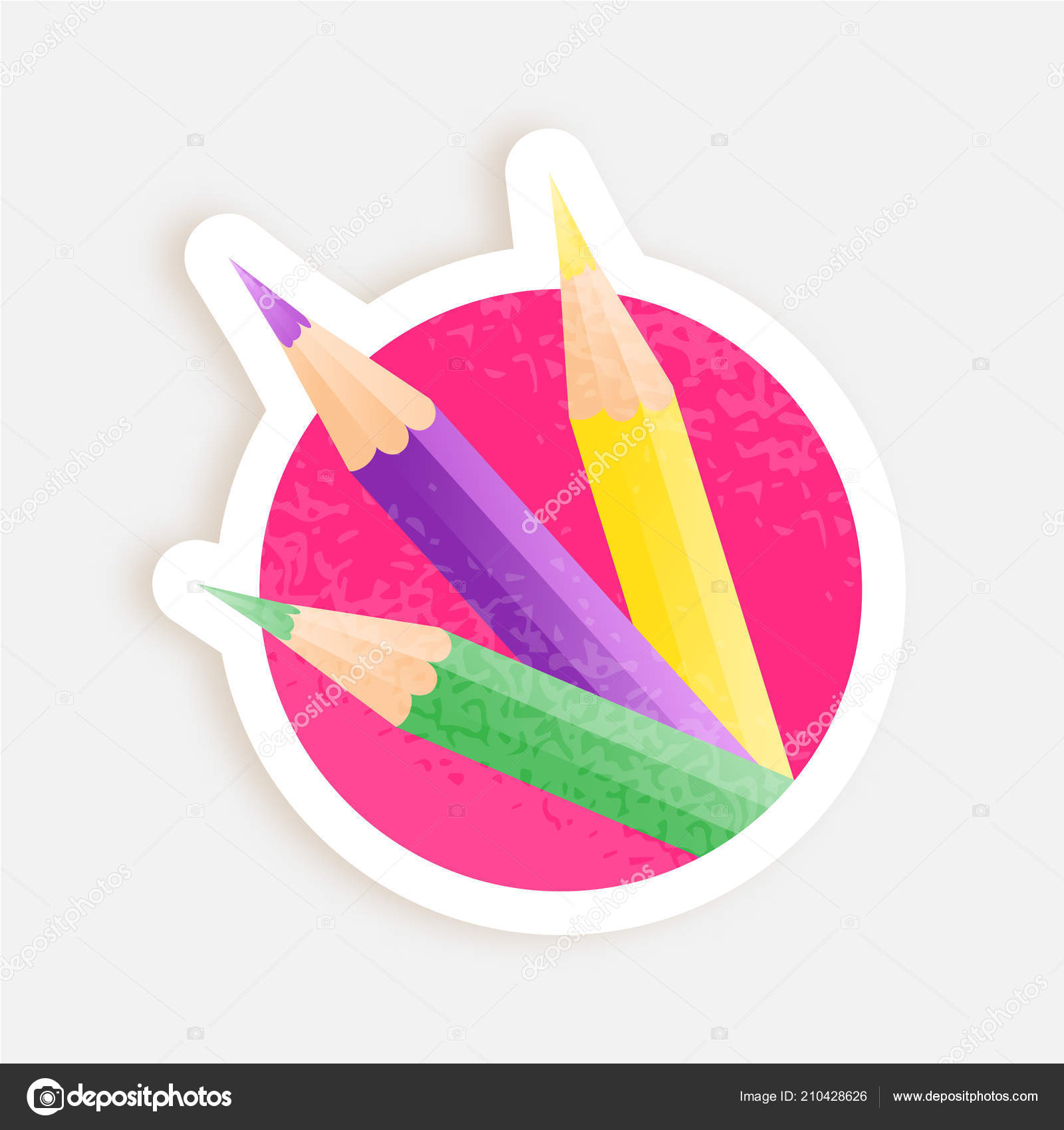 Prêt à Imprimer Autocollant De Crayons De Couleur Loffre