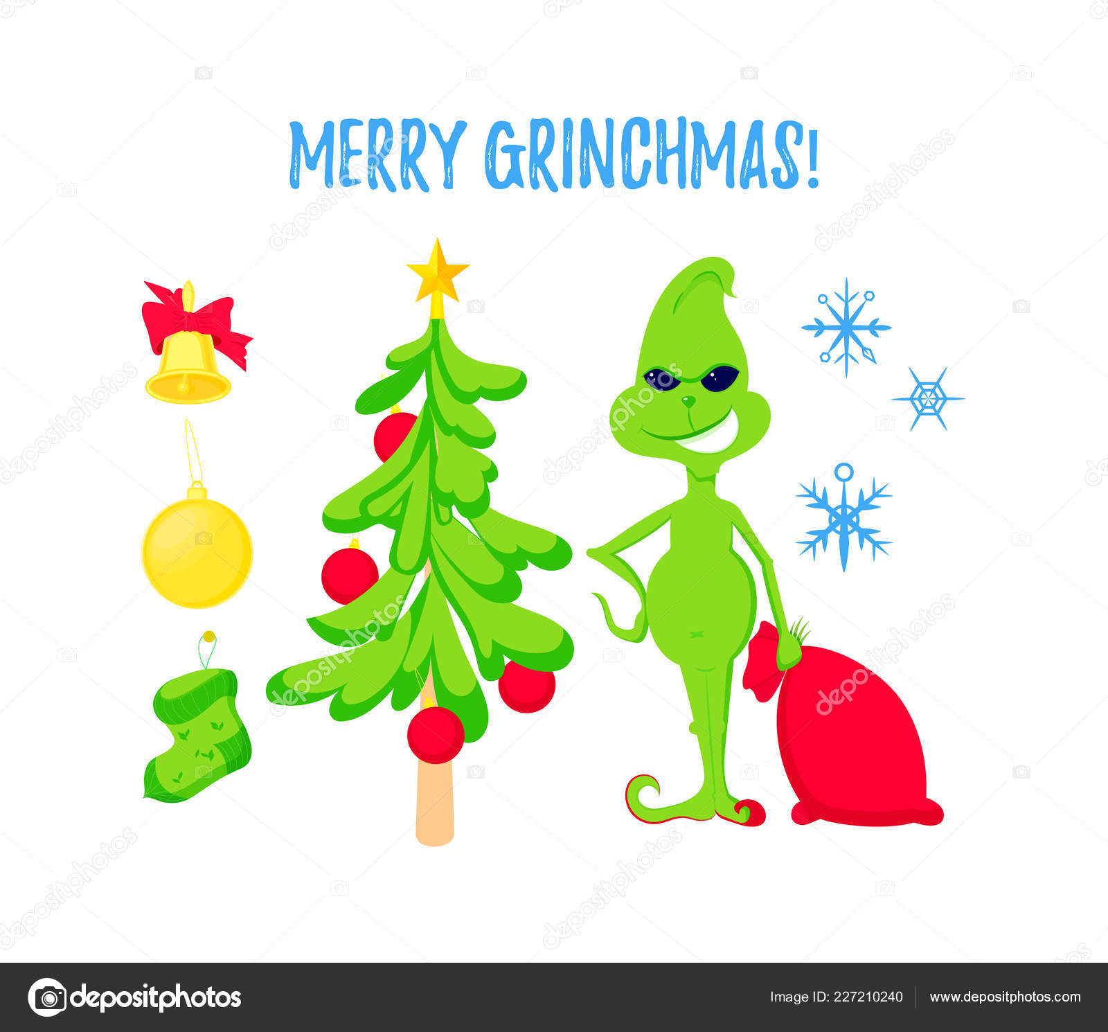 Grinch Christmas Tree Cartoon