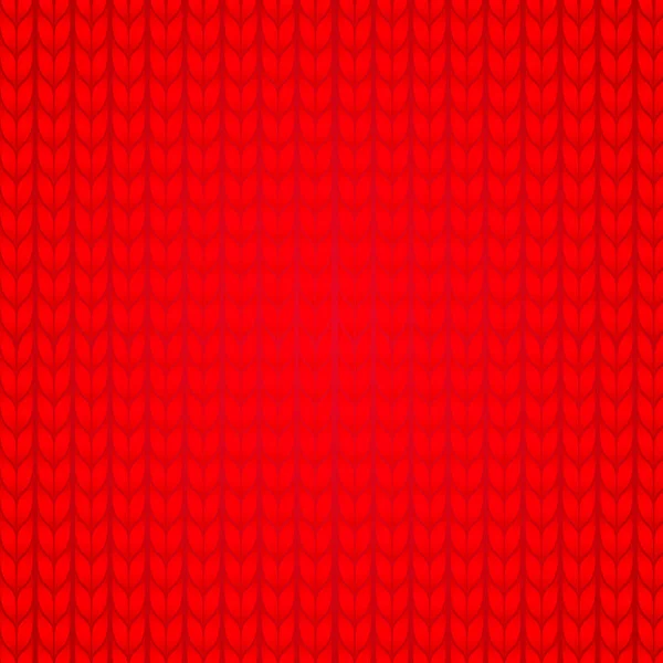 Πλεκτό κόκκινο φόντο. Πουλόβερ κλείνω πάνω θέα — Διανυσματικό Αρχείο