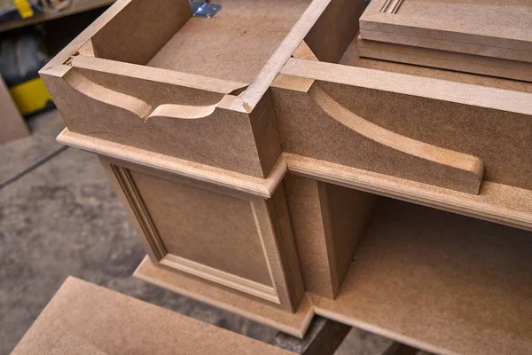 Carcasse Cabinet Mdf Bibliothèque Accueil Design Classique Travaux Cours Processus — Photo