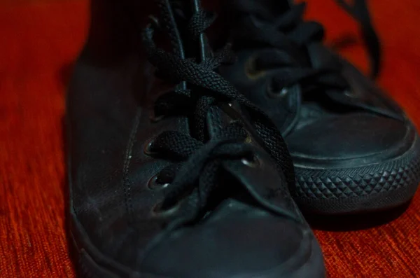 Eski Siyah Deri Ayakkabılar, Vintage, Fashion