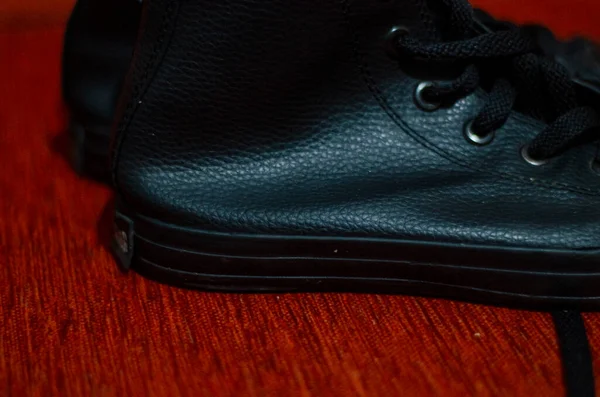 Eski Siyah Deri Ayakkabılar, Vintage, Fashion