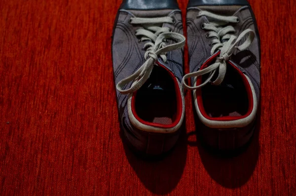 Zapatos Deporte Gris Viejo Moda Gym — Foto de Stock