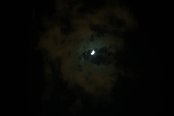 Luna Con Nube Noche — Foto de Stock