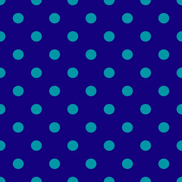 Green Polka Dot Blue Background Seamless Pattern — Stock Vector