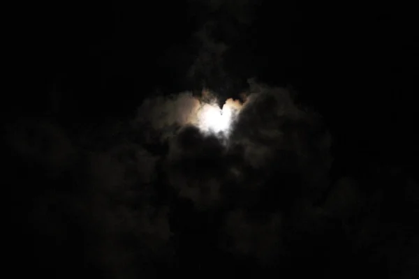 Luna Con Nube Noche — Foto de Stock
