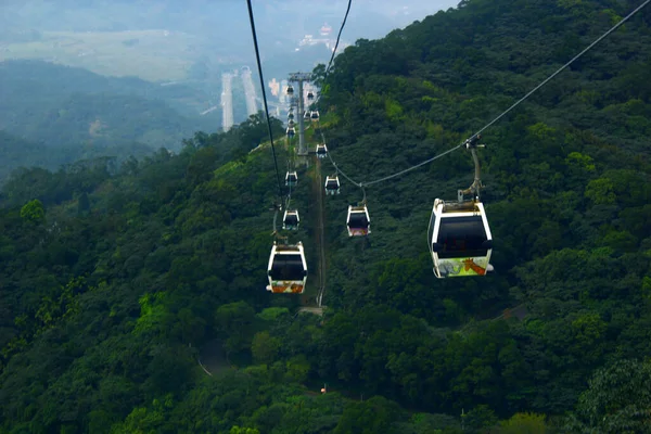 Kolejka Linowa Górach Taipei — Zdjęcie stockowe