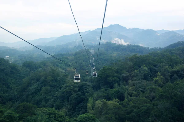 Teleférico Nas Montanhas Taipei — Fotografia de Stock