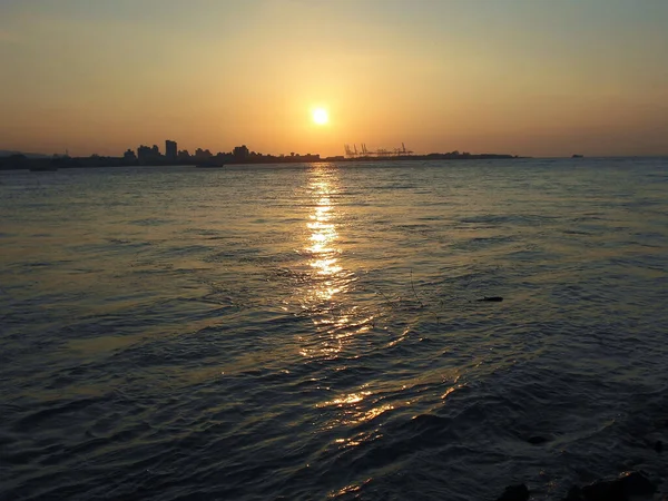 Sunset Harbor Taiwan — Stock Photo, Image