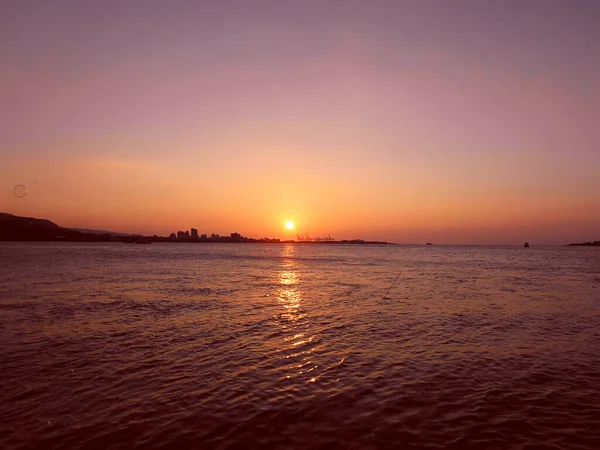 Sunset Harbor Taiwan — Stock Photo, Image