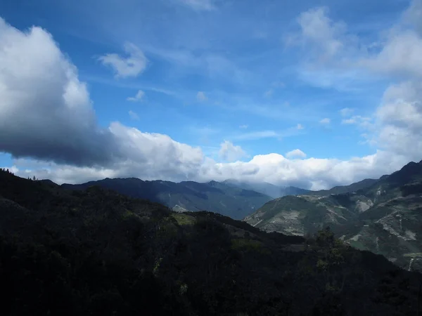 Nuages Dessus Des Montagnes Taiwan — Photo