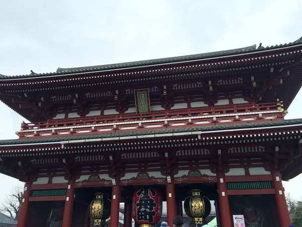Сенсо Дзи Буддийского Храма Расположенного Асакусе Токио Япония — стоковое фото