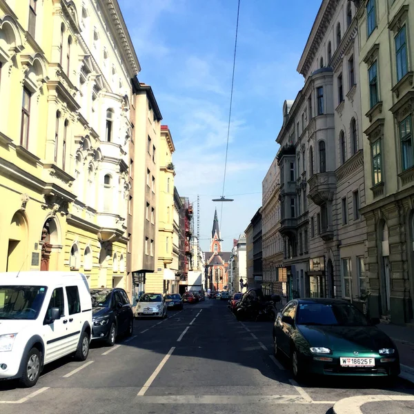 Vista Rua Vienna Áustria — Fotografia de Stock