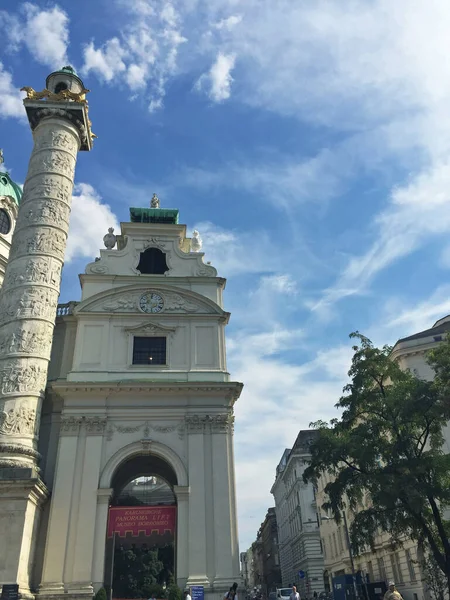 Церковь Святого Карла Стиле Барокко Вене Австрия — стоковое фото
