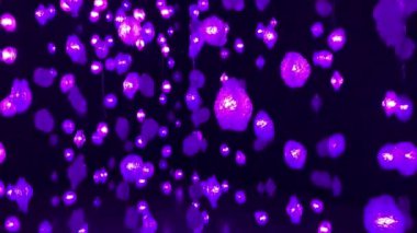 Siyah arkaplanda renkli ışıklandırma dekorasyonu