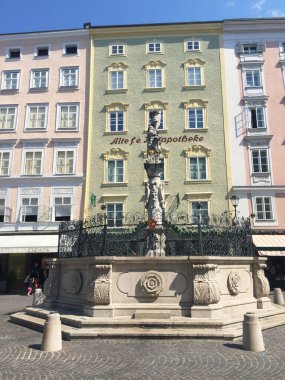 Avusturya, Salzburg 'da kare üzerinde heykel