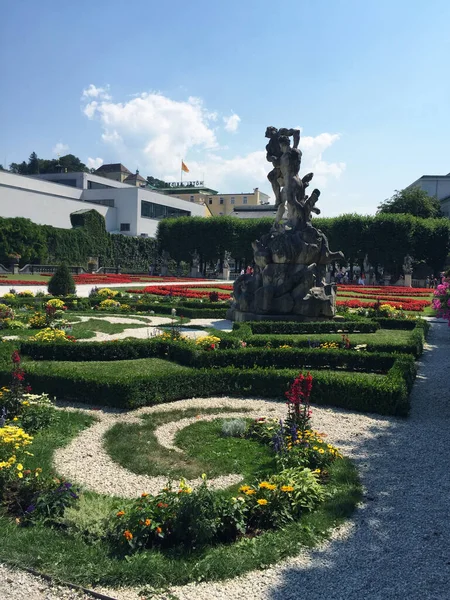 Mirabell Palazzo Giardini Nella Città Salisburgo Austria — Foto Stock