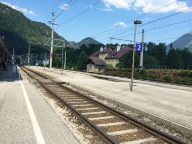 Avusturya dağlarında demiryolu