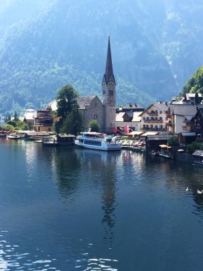 Hallstatt Merkezi, Yukarı Avusturya 'daki Hallstatt Sahili yakınlarında.