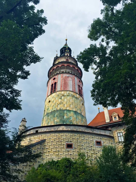 Vista Torre Castelo Cesky Krumlov República Checa — Fotografia de Stock