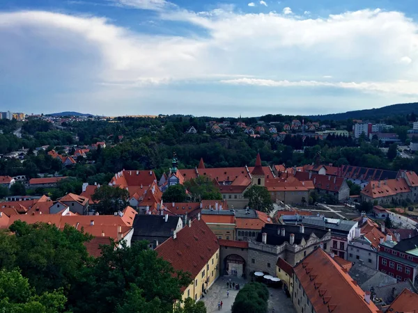 체코의 언덕에서 마을의 — 스톡 사진