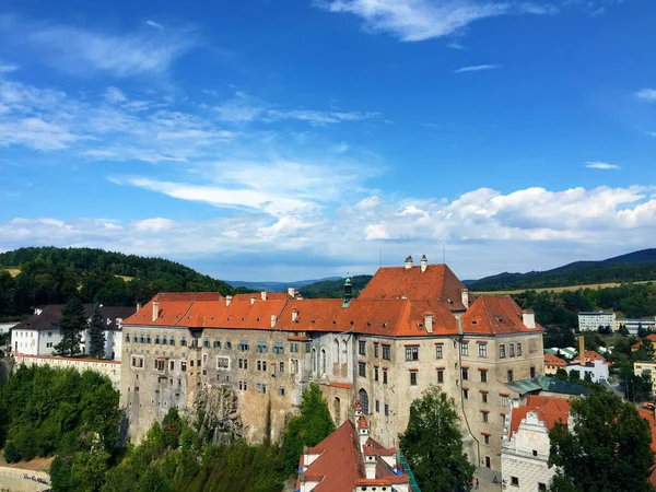 Kilátás Nyílik Cesky Krumlov Vár Csehországban — Stock Fotó