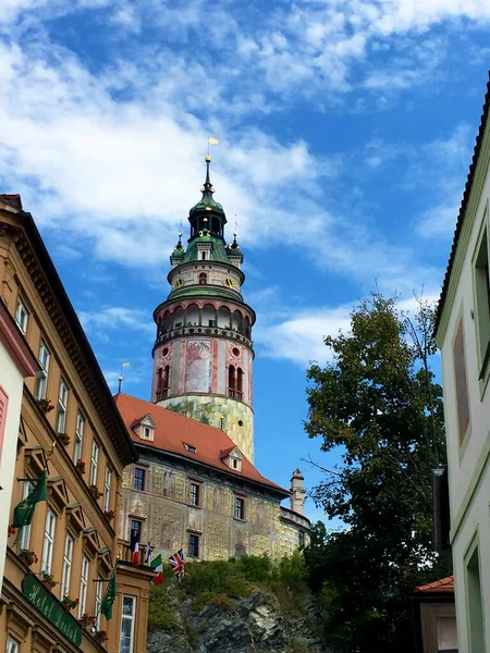 View Castle Tower Cesky Krumlov Czech Republic — Stock Photo, Image