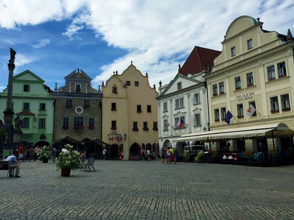 Plaza Del Casco Antiguo Cesky Krumlov República Checa — Foto de Stock