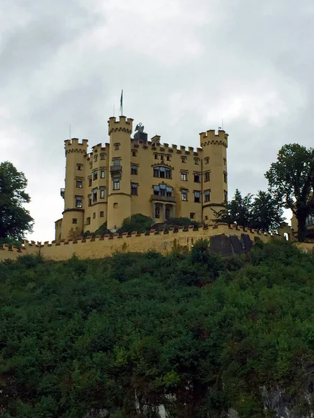 Замок Гогеншвангау Похмурий День Баварії Німеччина — стокове фото