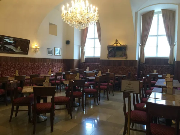 Wnętrze Restauracji Wiedniu Austria — Zdjęcie stockowe