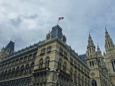 Viyana 'nın Rathausplatz şehrinde Viyana Belediye Binası