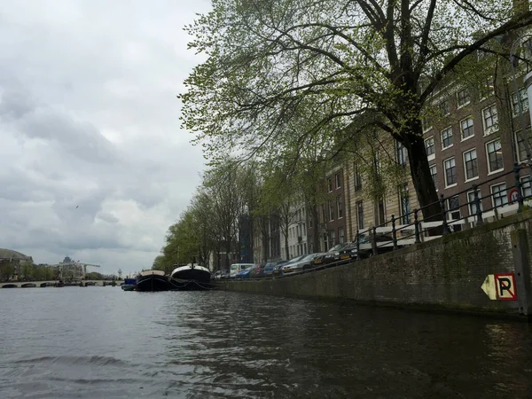 Krajina Kanálů Amsterdamu Zemi Severní Holandsko Nizozemsko — Stock fotografie