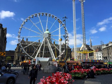 Amsterdam, Kuzey Hollanda, Hollanda 'da sokak manzarası