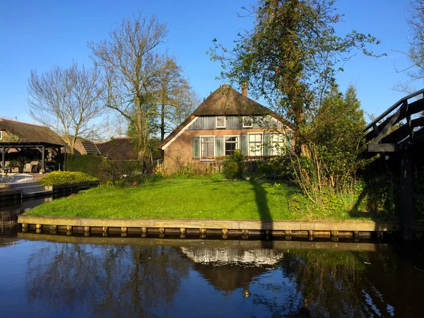 Dorflandschaft Von Giethoorn Holland Niederlande — Stockfoto