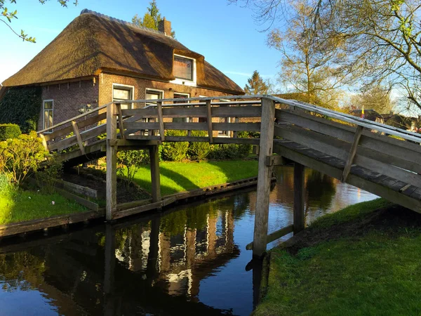 Dorflandschaft Von Giethoorn Holland Niederlande — Stockfoto