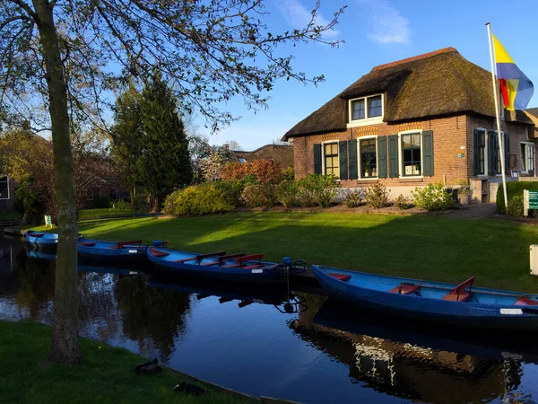 Dorflandschaft Von Giethoorn Holland Niederlande — Stockfoto