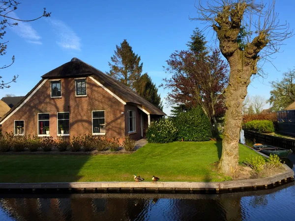 Dorflandschaft Von Giethoorn Holland Niederlande — Stockfoto