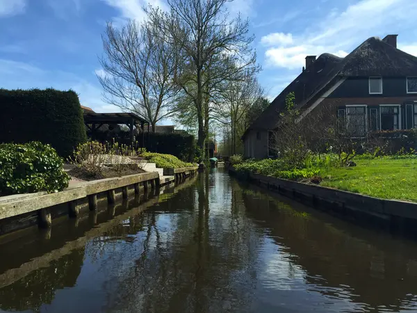 Dorflandschaft Von Giethoorn Holland Niederlande — Stockfoto