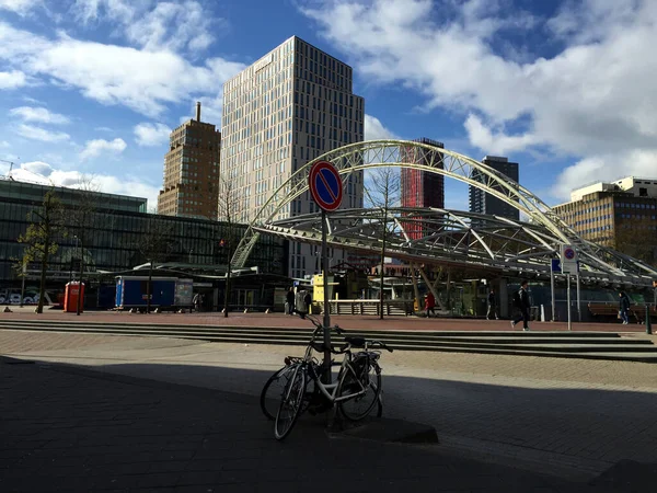 Město Ulice Pohled Rotterdam Holland Nizozemsko — Stock fotografie