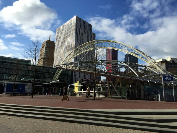 Město Ulice Pohled Rotterdam Holland Nizozemsko — Stock fotografie