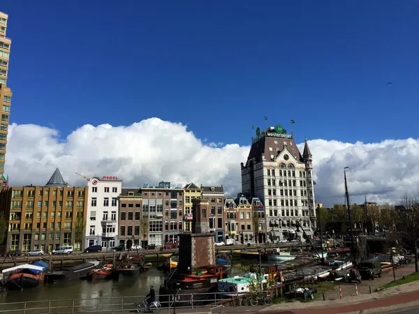 Město Ulice Pohled Rotterdam Holland Nizozemsko — Stock fotografie