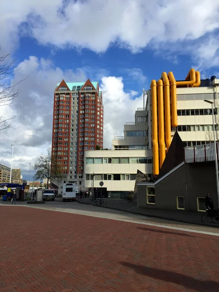 Město Ulice Pohled Rotterdam Holland Nizozemsko — Stock fotografie