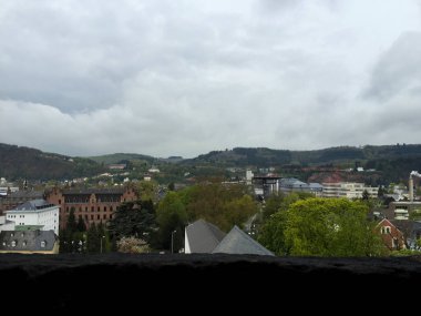 Trier Almanya üzerinde hava manzarası